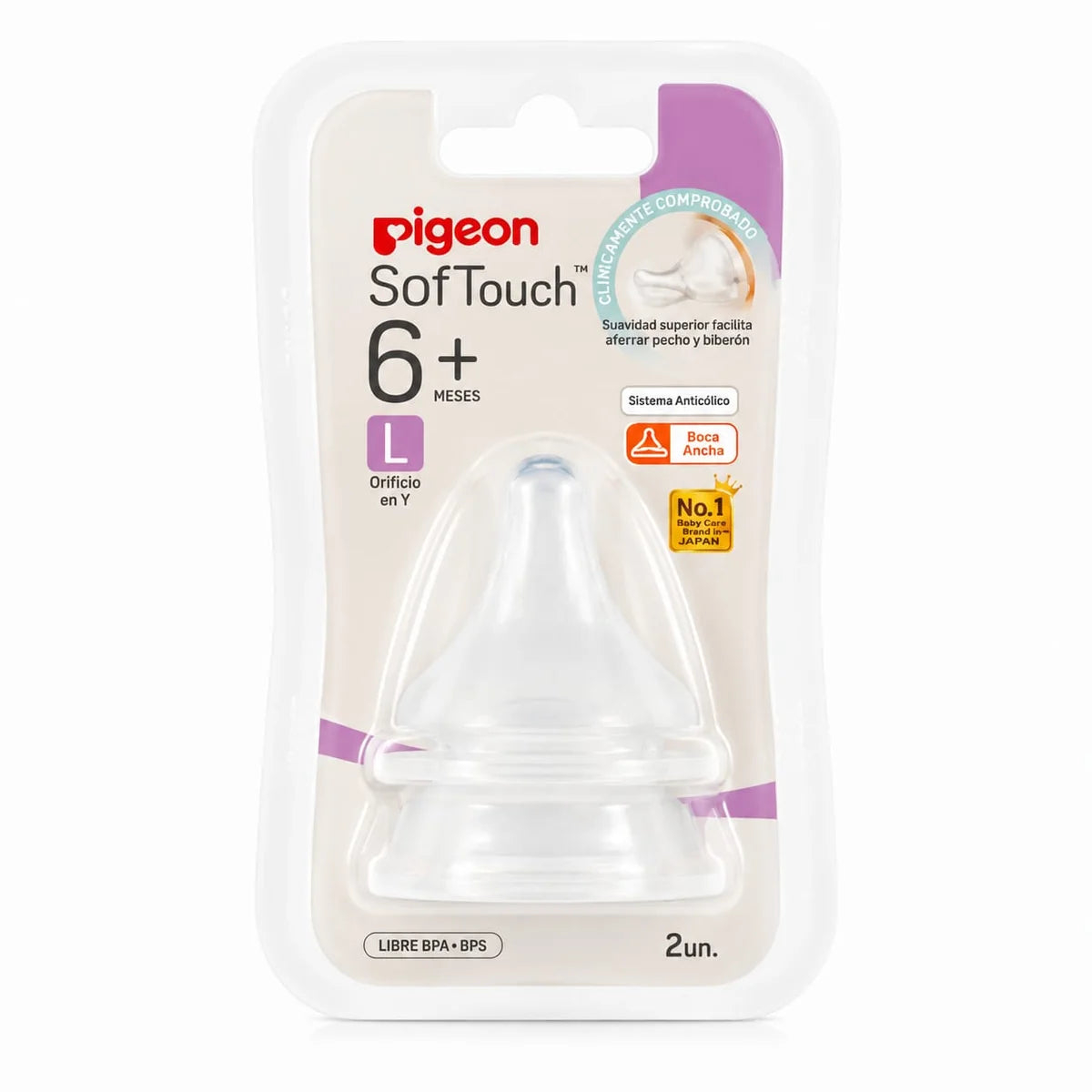 Repuesto Chupa Pigeon SofTouch (6+m) L