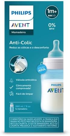 Tetero Avent Anticólico 9 oz (1m+) – Azul