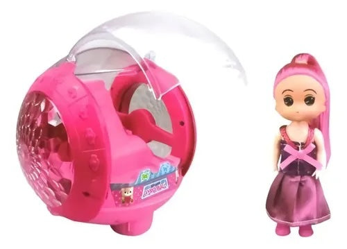 Muñeca musical con luces en esfera