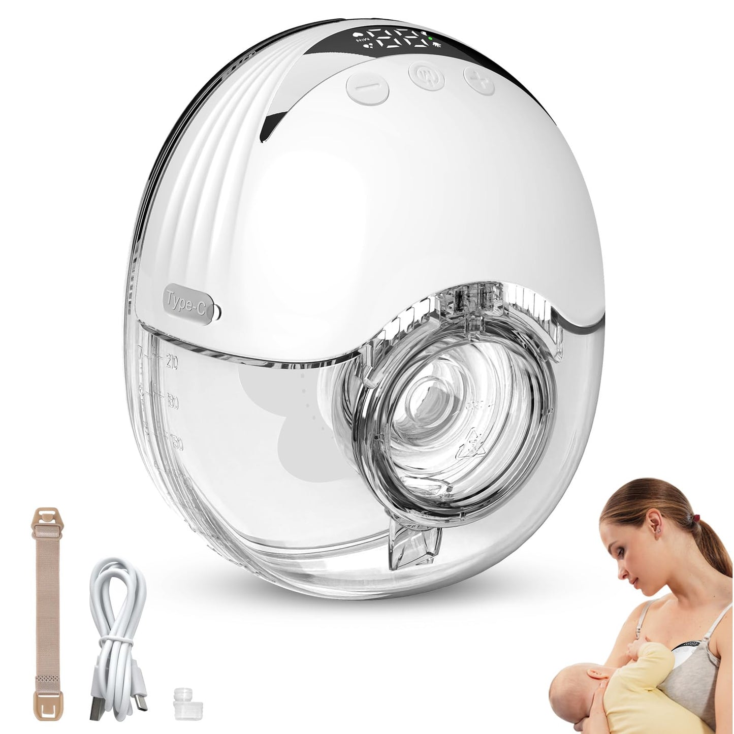 Extractor de Leche Eléctrico Hands-Free MY-375 210ml