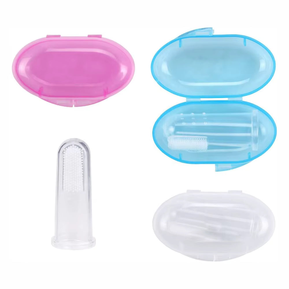 Cepillo dedo de silicona con estuche