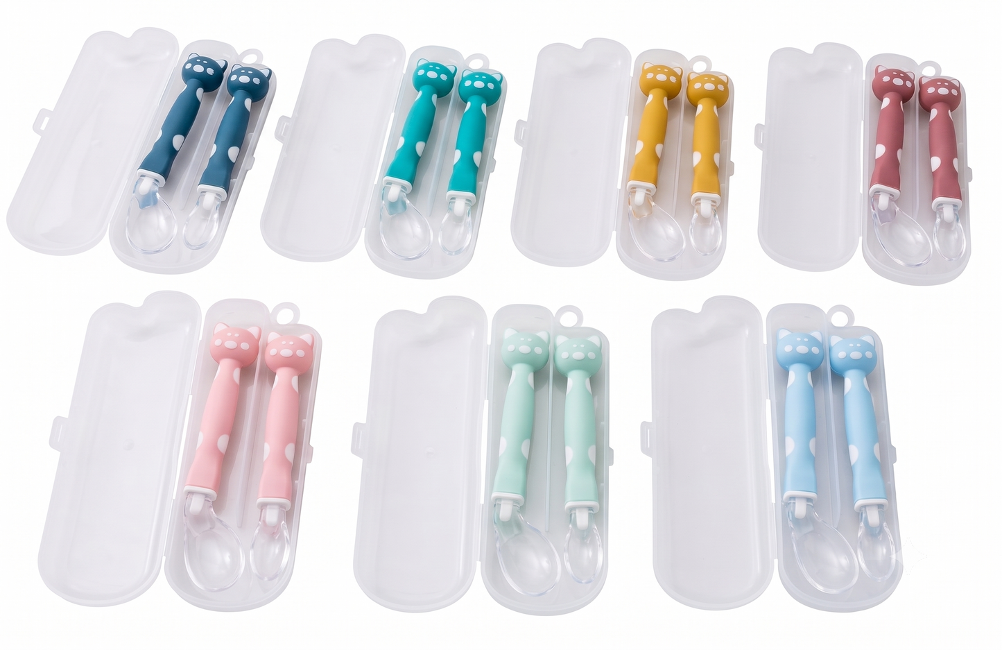 Set de Cucharas de Silicona con Estuche
