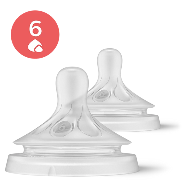 Chupa Avent Flujo 6 para Tetero Natural 3.0 - Líquidos Espesos