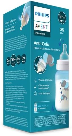Tetero Avent Anticólico 9 oz (1m+) – Elefante