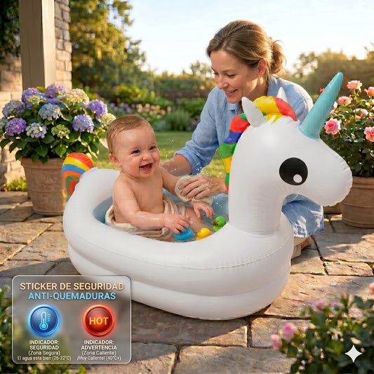 Bañera inflable con sello de seguridad para agua caliente