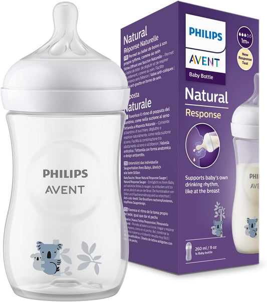 Tetero Avent Natural Response 9 oz (1m+) – Koalas