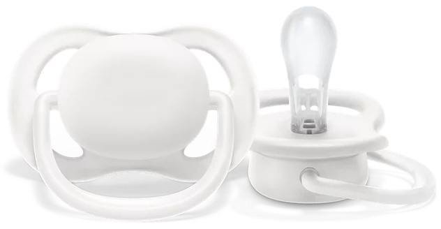 Chupa Entretenedora Avent ultra soft (0-6M) – Blanco Neutro