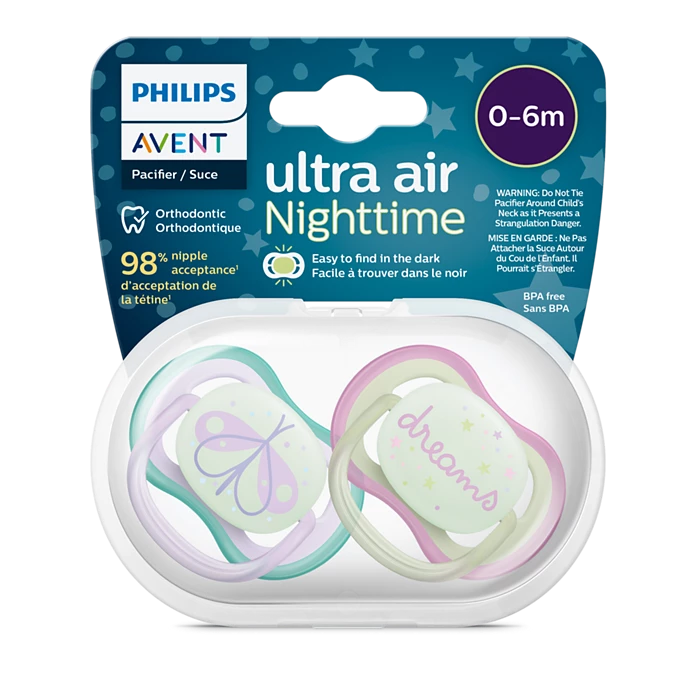 Chupa Entretenedora Avent ultra air Nighttime (6-18M) - Estrella