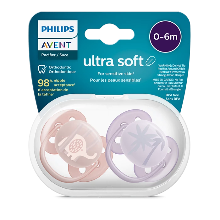 Chupa Entretenedora Avent ultra soft (0-6M) – Elefante y Palmera