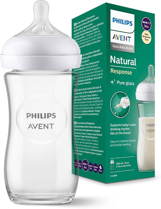 Tetero Avent de Vidrio Natural Response de 8 oz (1m+)