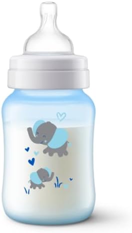 Tetero Avent Anticólico 9 oz (1m+) – Elefante