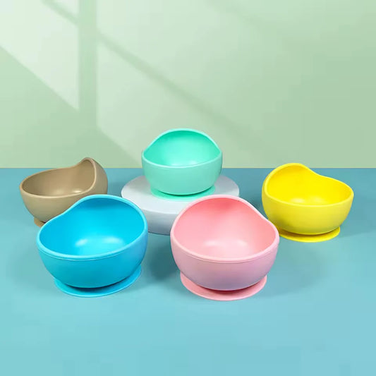 Bowl de Silicona Antiderrame con Chupa – ¡Comidas sin desastres!