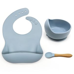 Kit babero, bowl y cuchara en silicona