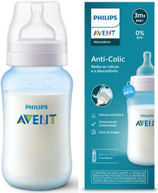 Tetero Avent Anticólico 11 oz (3m+) – Azul