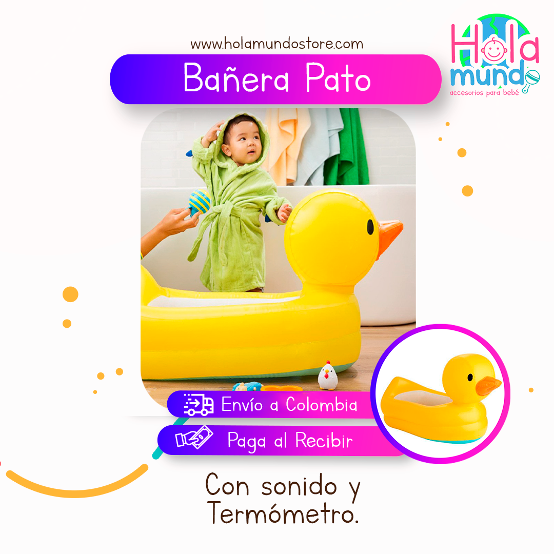 Bañera inflable de pato