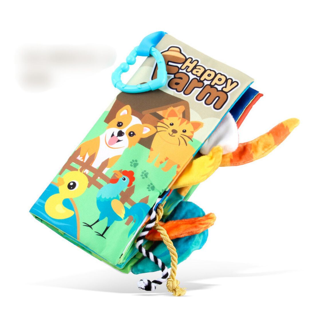 Libro didáctico -Rasca encías - Móvil con Texturas