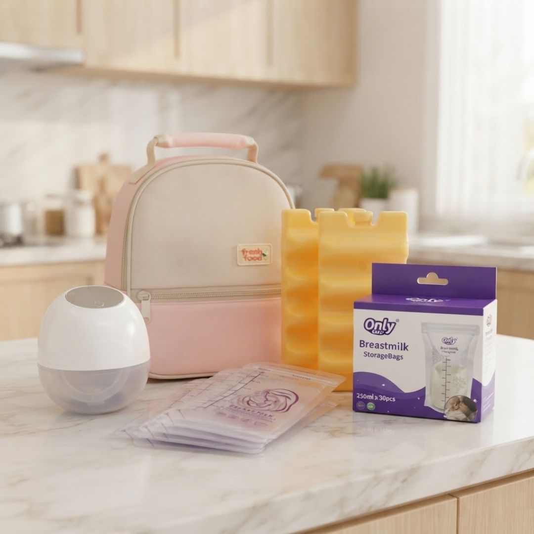 KIT DE LACTANCIA CON EXTRACTOR PORTATIL - F1 - BOLSAS