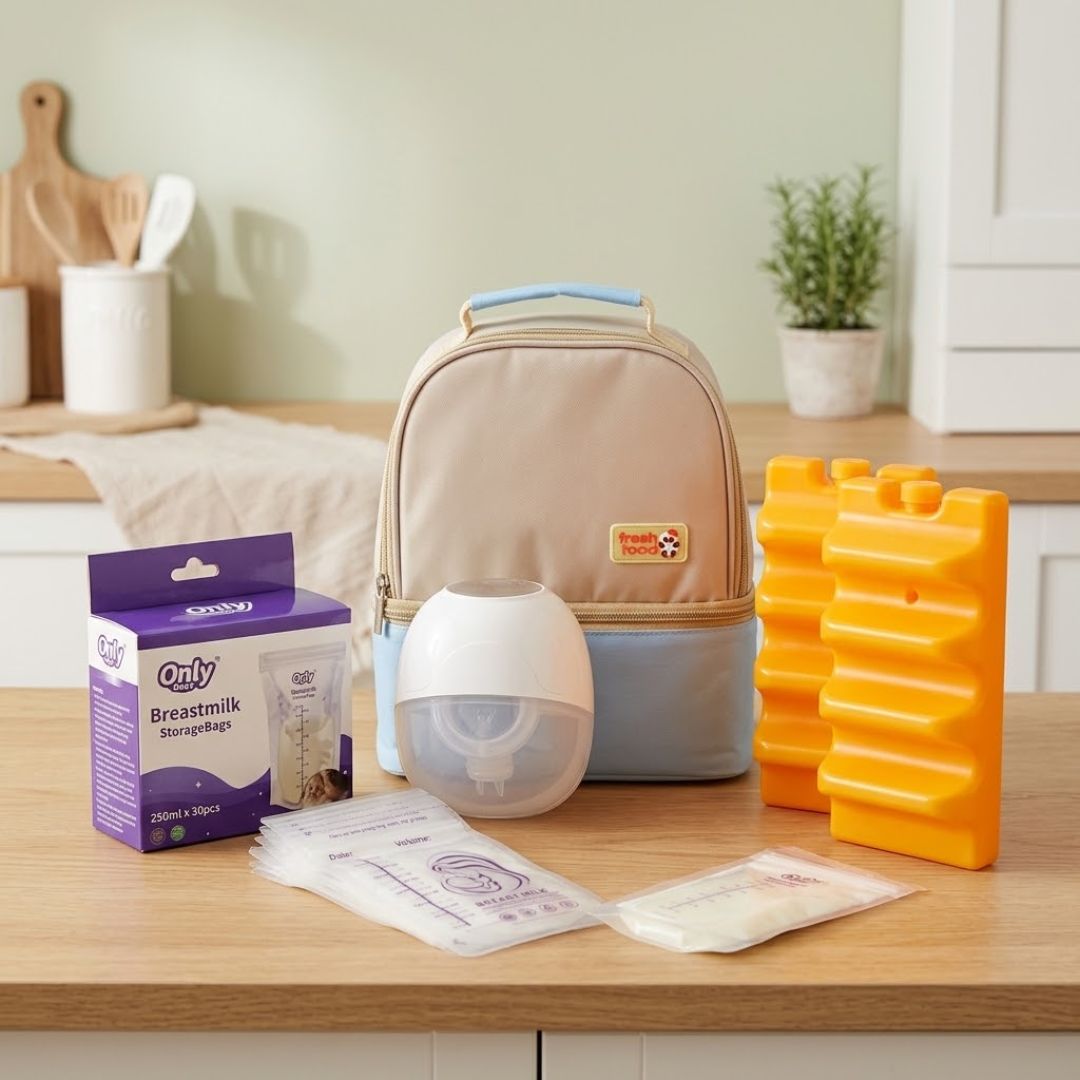 KIT DE LACTANCIA CON EXTRACTOR PORTATIL - F1 - BOLSAS