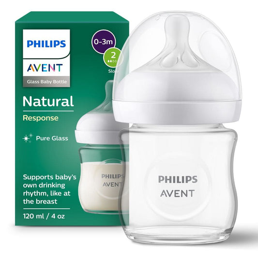 Tetero Avent de Vidrio Natural Response de 4 oz (0-3M)