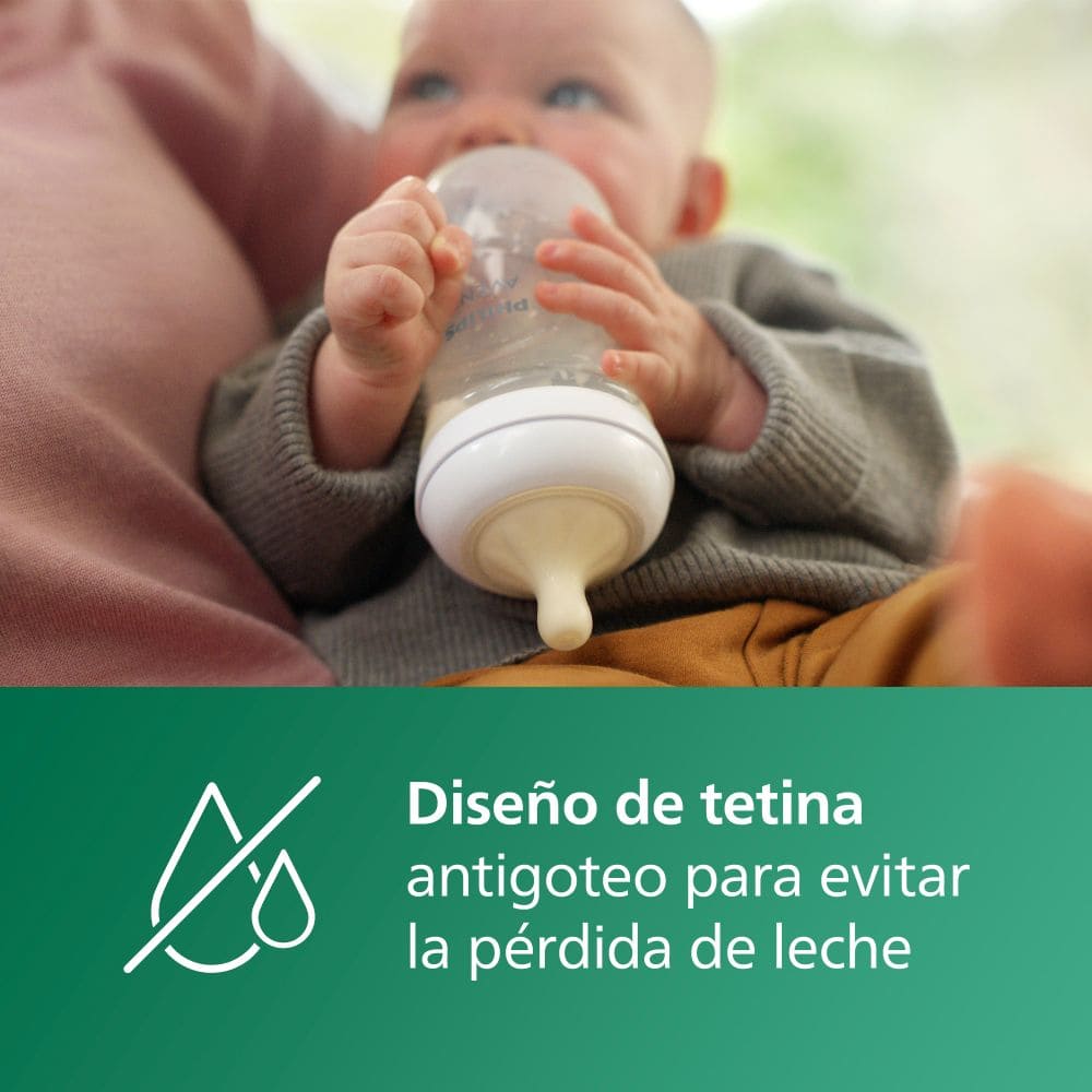 Tetero Avent de Vidrio Natural Response de 8 oz (1m+)
