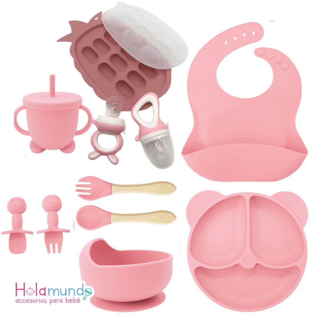 SET VAJILLA EN SILICONA CON MOLDE Y MALLAS PARA FRUTA