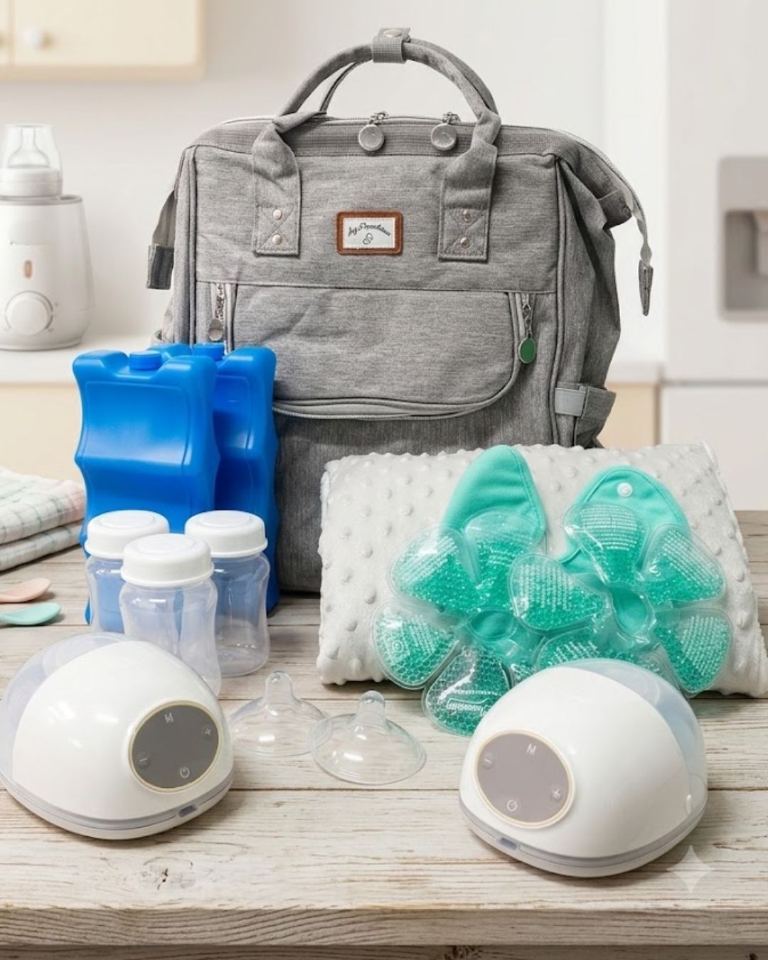 KIT DE LACTANCIA CON PAÑALERA Y EXTRACTOR DOBLE