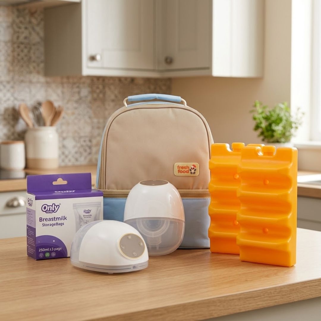 KIT DE LACTANCIA CON EXTRACTOR PORTATIL - F1 - BOLSAS