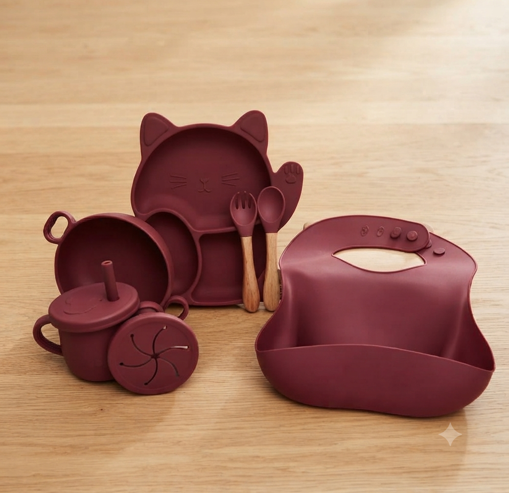 Vajilla en Silicona Gatito 7 Pcs - SCA-T-64