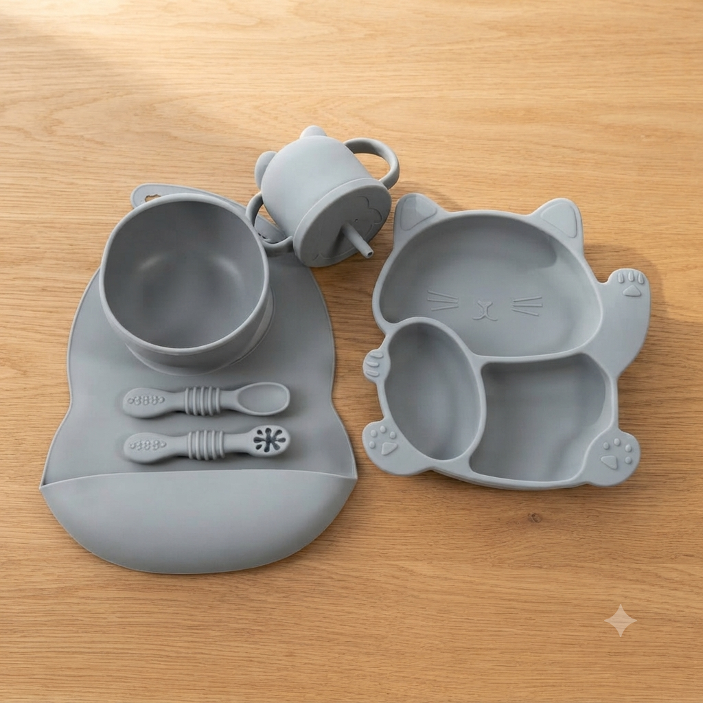 Vajilla en Silicona Gatito 6 Pcs - SCA-T-65