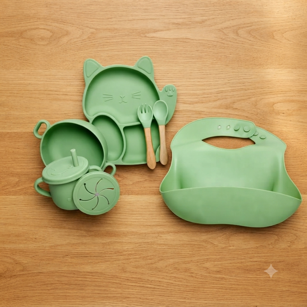 Vajilla en Silicona Gatito 7 Pcs - SCA-T-64