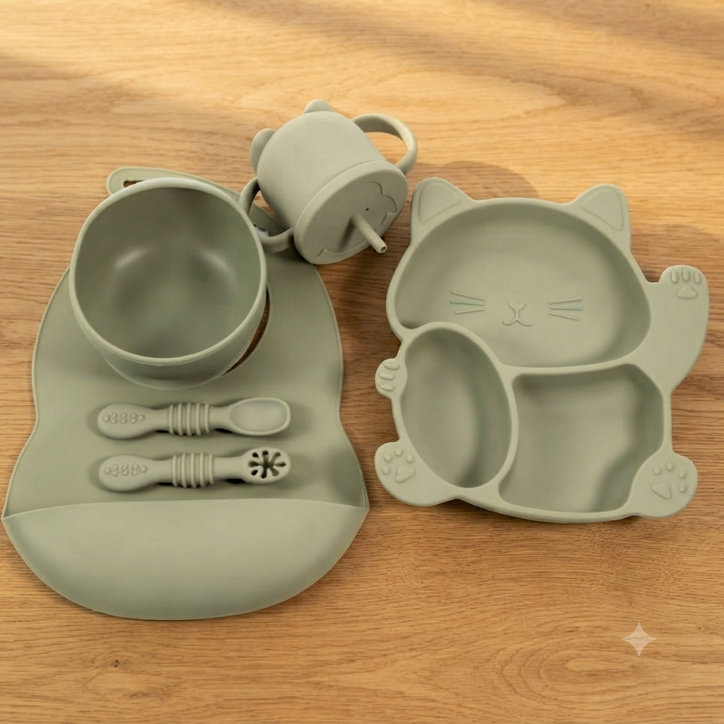 Vajilla en Silicona Gatito 6 Pcs - SCA-T-65