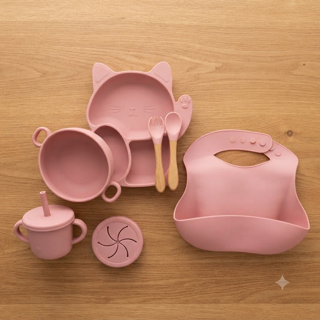 Vajilla en Silicona Gatito 7 Pcs - SCA-T-64