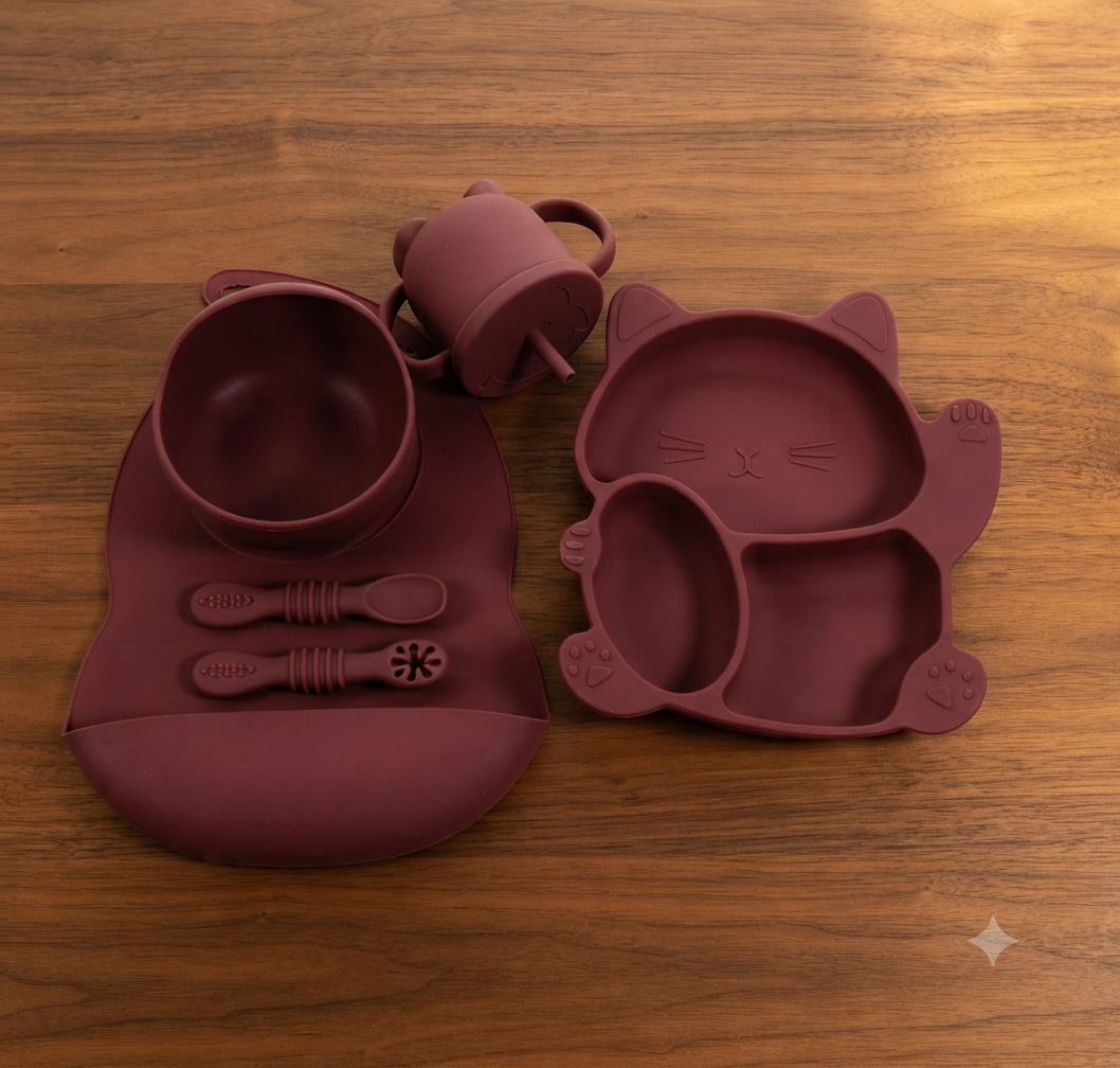 Vajilla en Silicona Gatito 6 Pcs - SCA-T-65