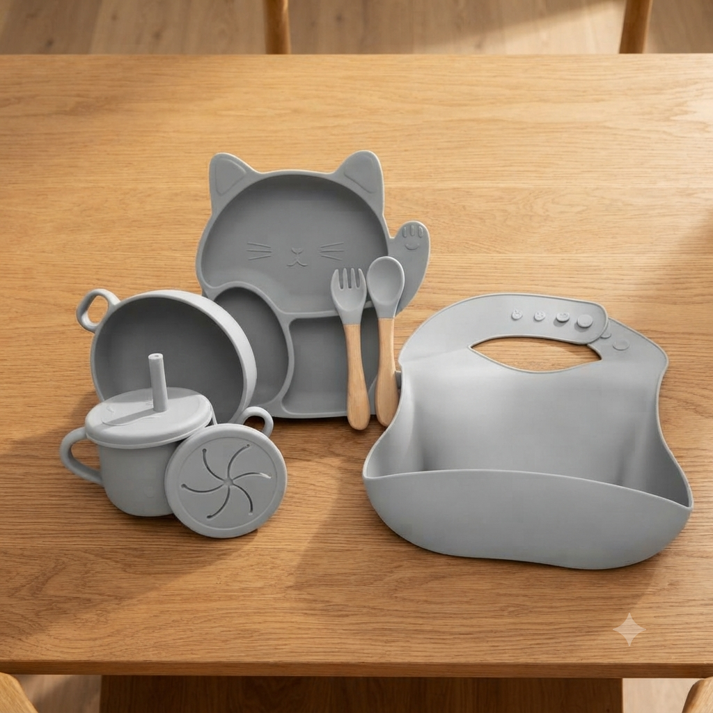 Vajilla en Silicona Gatito 7 Pcs - SCA-T-64