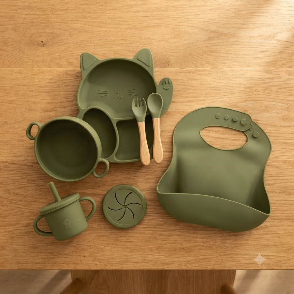 Vajilla en Silicona Gatito 7 Pcs - SCA-T-64