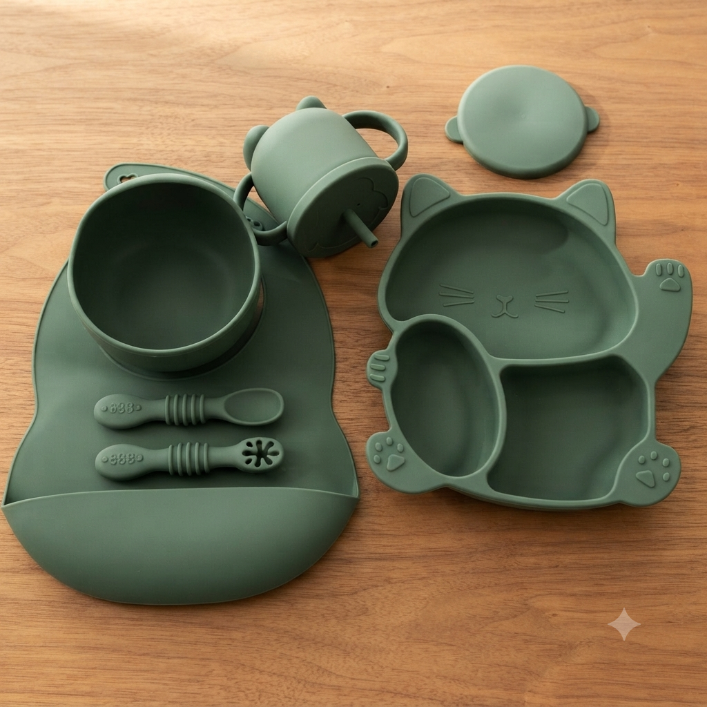 Vajilla en Silicona Gatito 6 Pcs - SCA-T-65