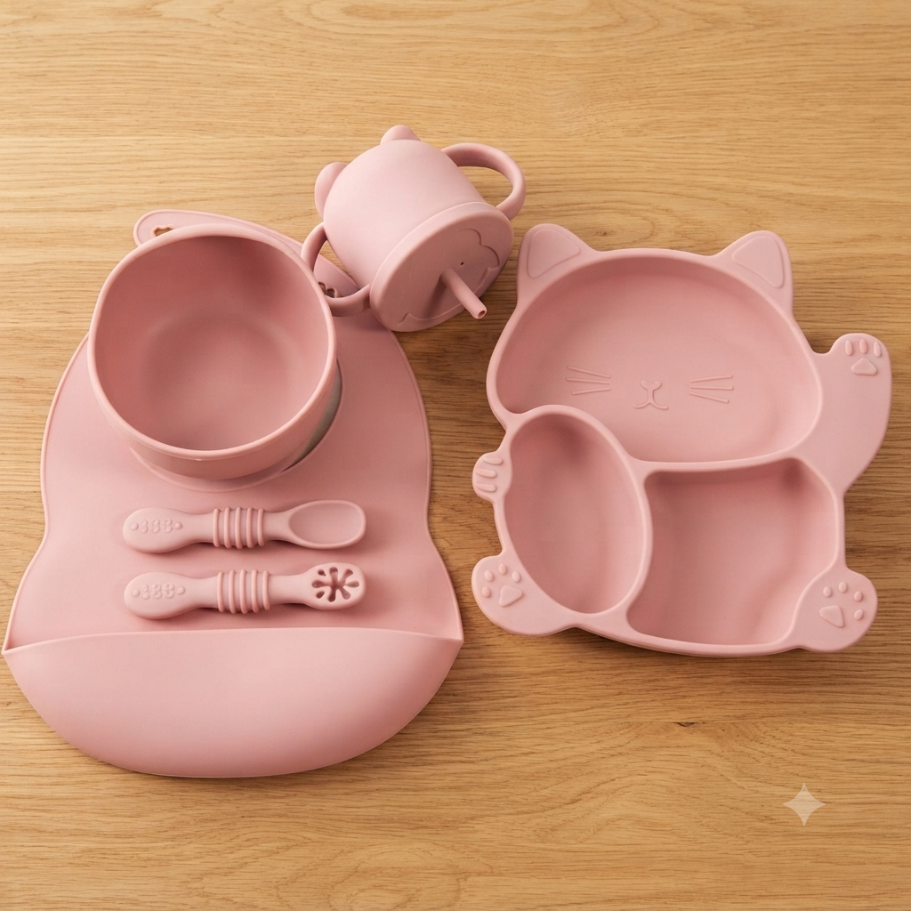 Vajilla en Silicona Gatito 6 Pcs - SCA-T-65