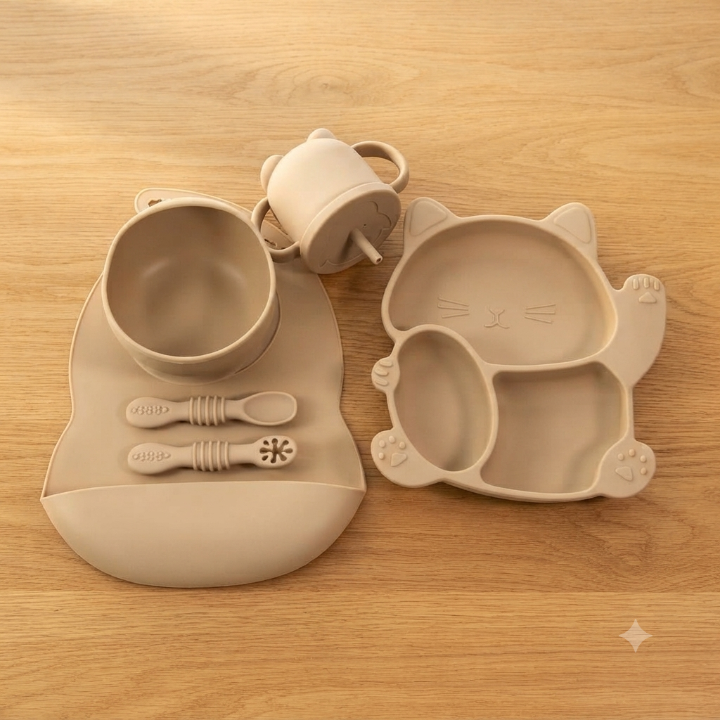 Vajilla en Silicona Gatito 6 Pcs - SCA-T-65