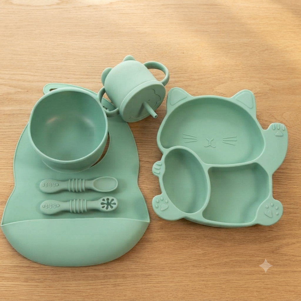 Vajilla en Silicona Gatito 6 Pcs - SCA-T-65