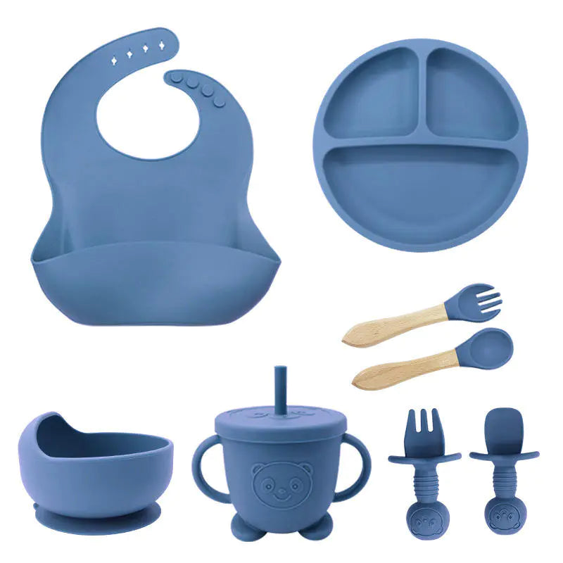 Set de Alimentación Silicona Premium para Bebé - 8 Piezas