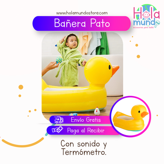 Bañera inflable de pato