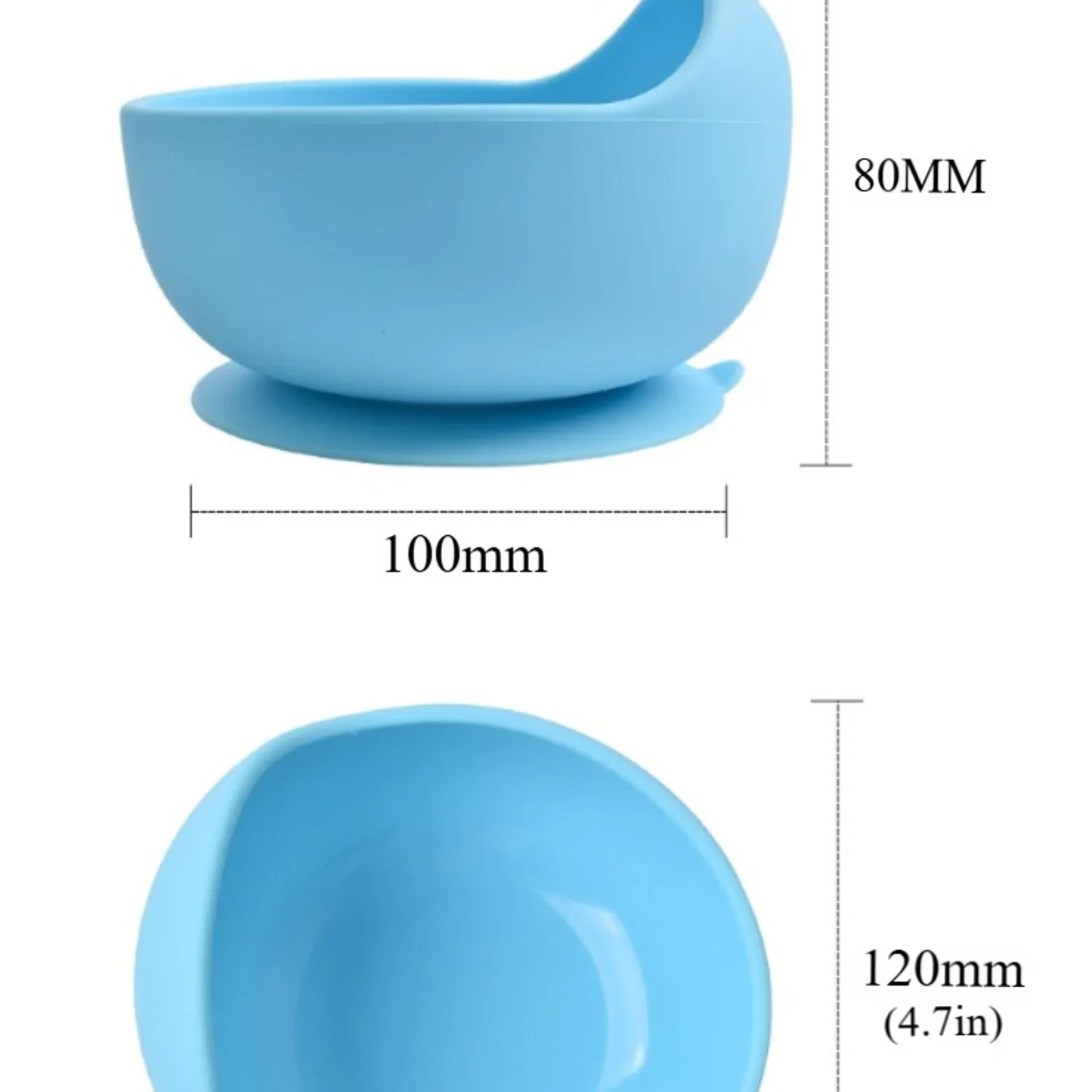 Bowl de Silicona Antiderrame con Chupa – ¡Comidas sin desastres!